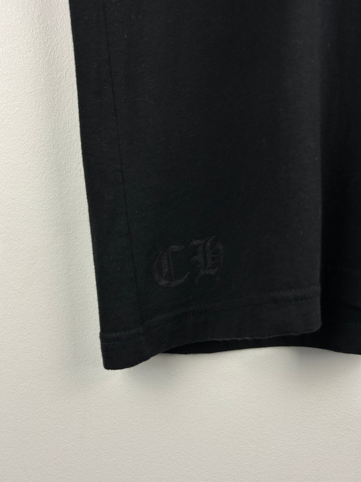 Chrome Hearts Shoulder Logo Spellout Black Tee