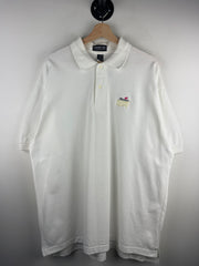 Vintage 90s Masters Golf White Polo Shirt