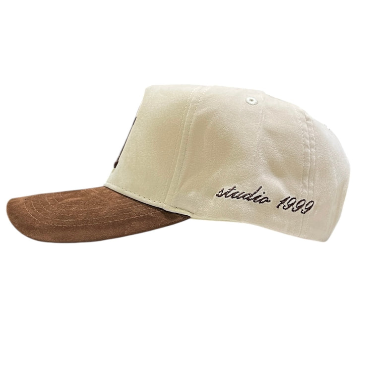 Studio 1999 LA Brown & Cream Suede Snapback Hat