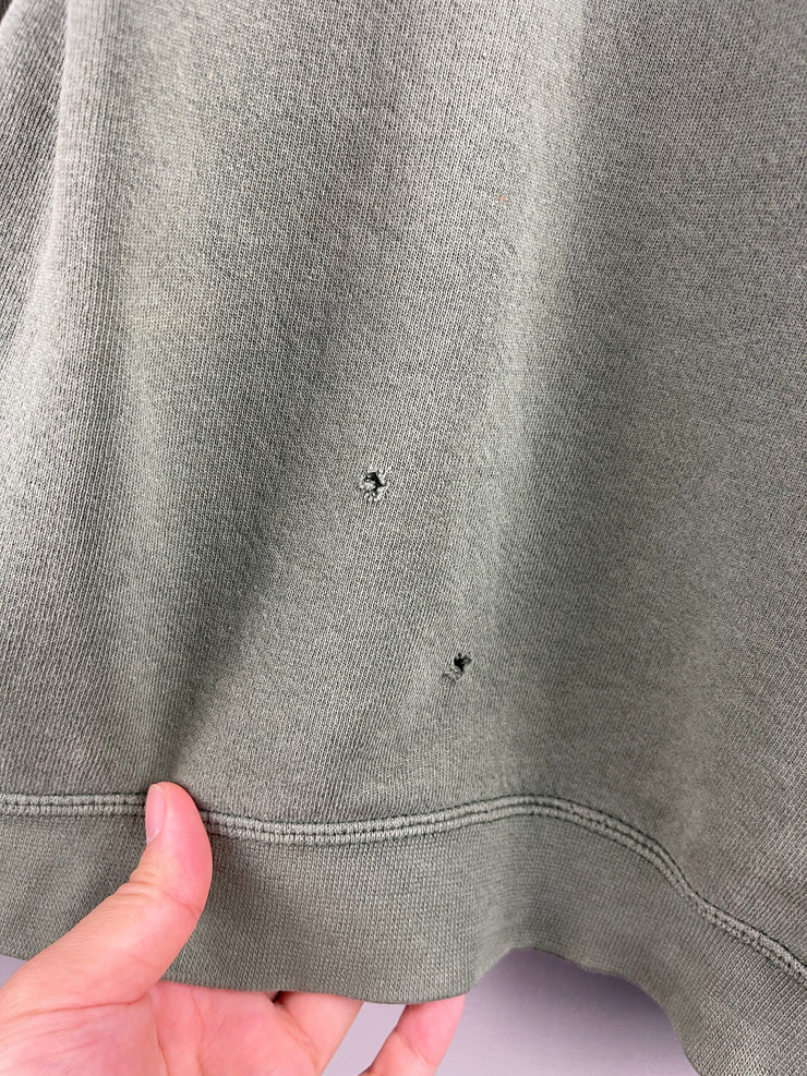 Vintage 90s Nike Mini Swoosh Olive Crewneck