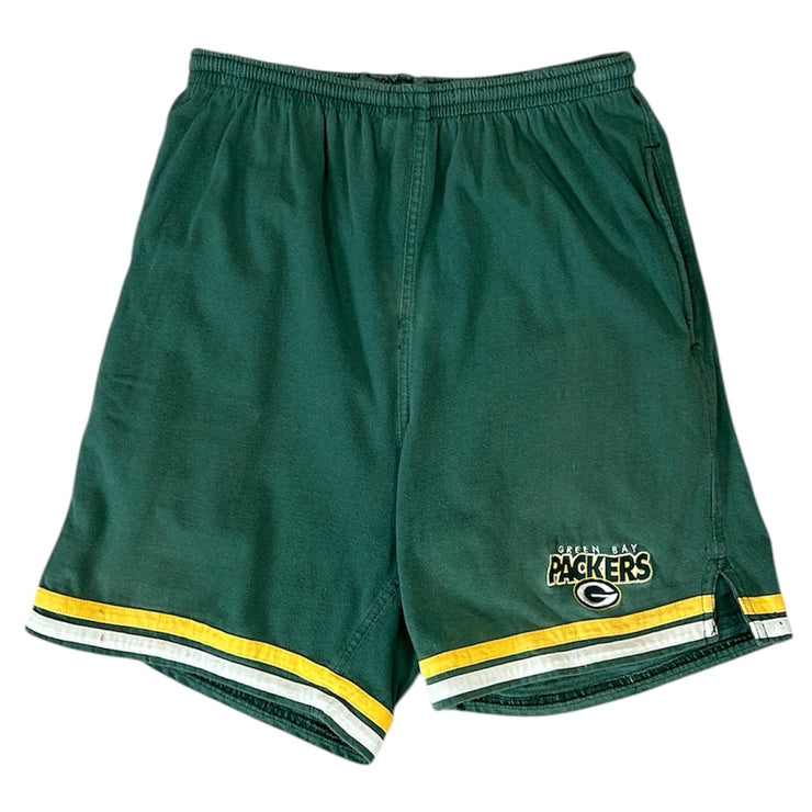Vintage 90s NFL Green Bay Packers Embroidered Green Shorts