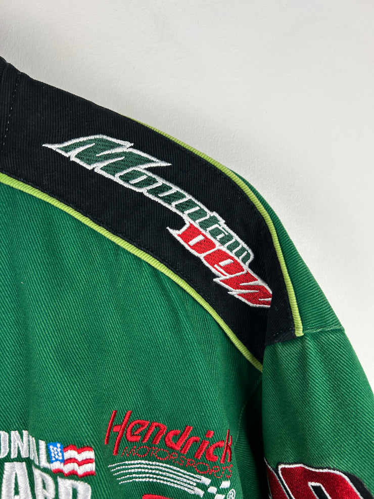 Vintage Nascar Jeff Hamilton Jr Nation Dale Jr AMP Energy Green Racing Jacket