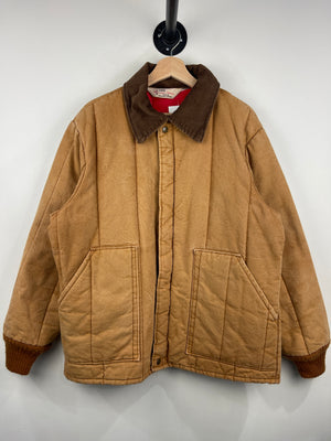 Vintage 80s Walls Blizard Pruf Insualted Light Brown Work Jacket