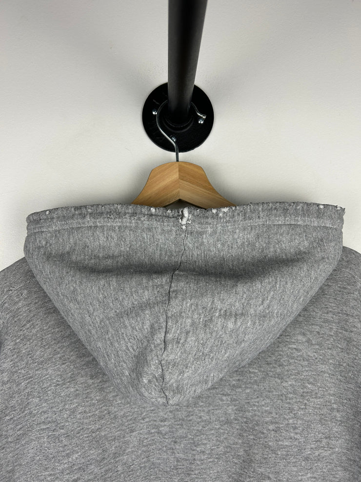 Vintage Nike Michigan Embroidered Thrashed Grey Hoodie