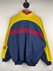Vintage 90s Adidas 3 Stripe Navy & Red Reversible Windbreaker