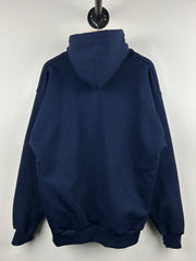 Vintage 90s Plum Thermal Lined Navy Zip Up Hoodie
