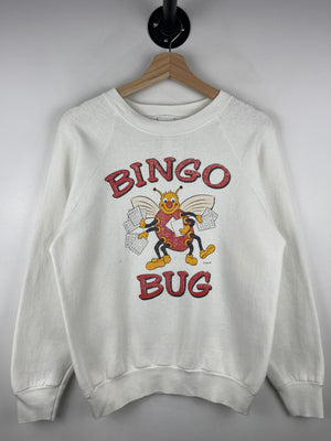 Vintage 90s Bingo Bug White Crewneck