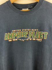Vintage United States Navy Amphibe' Fleet Navy Tee