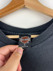 Vintage 90s Harley Davidson Lightning Evolution Revolution New York Black Tee