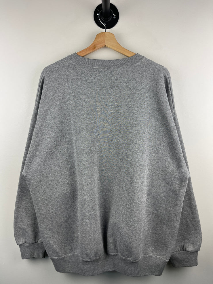 Vintage 90s NFL Puma Indianapolis Colts Spellout Grey Crewneck