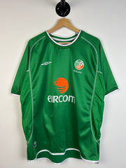 Vintage Y2K Umbro Ireland Green Soccer Jersey