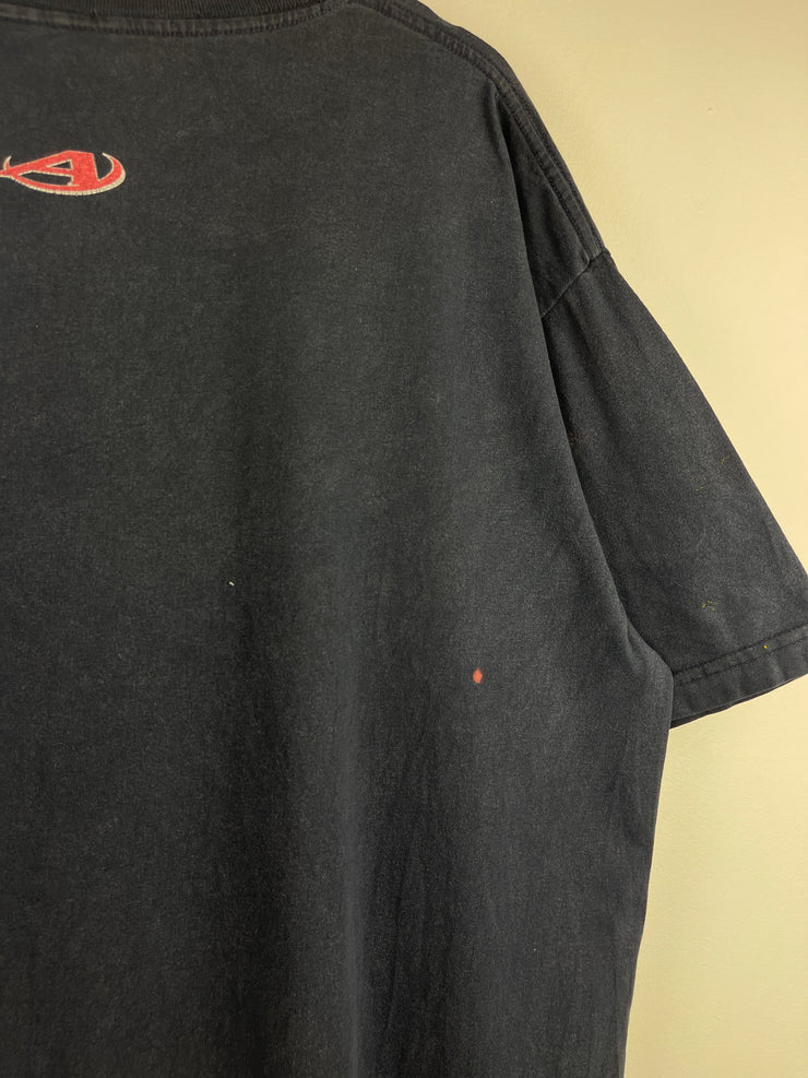 Vintage 90s Aeropostale Spellout Faded Navy Tee