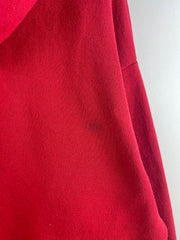 Vintage 90s Red Blank Zip Up Hoodie