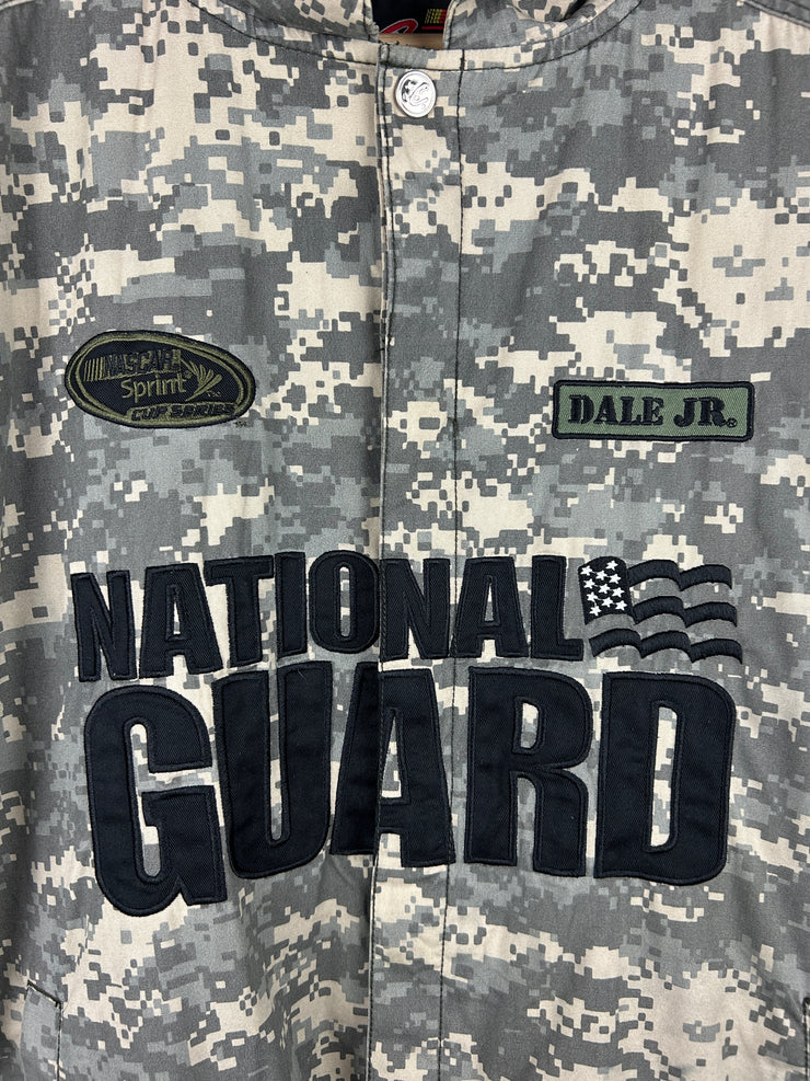 Vintage Nascar Chase Dale Jr National Guard Digital Camo Racing Jacket