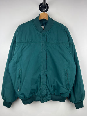 Vintage 90s Arnold Palmer Green Insulated Bomber Jacket