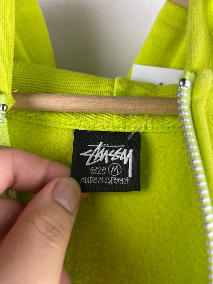 Stussy Script Neon Zip Up Hoodie