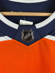 NHL Adidas Edmonton Oilers Maroon Orange Hockey Jersey
