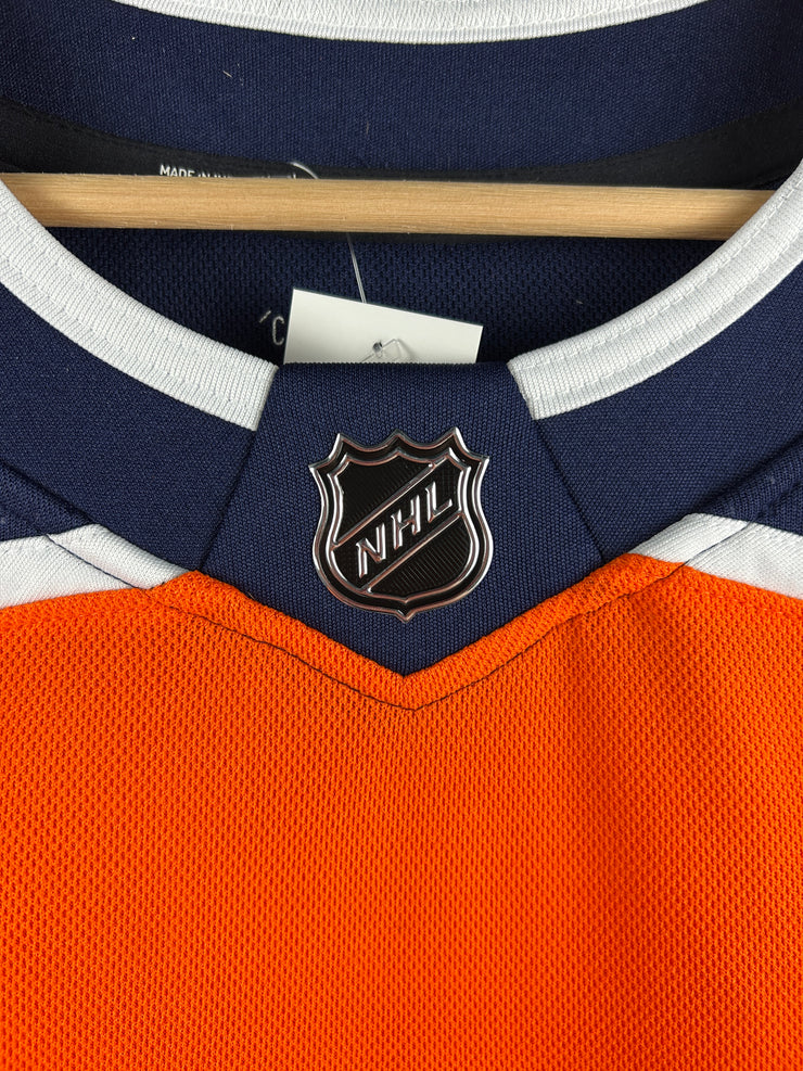 NHL Adidas Edmonton Oilers Maroon Orange Hockey Jersey