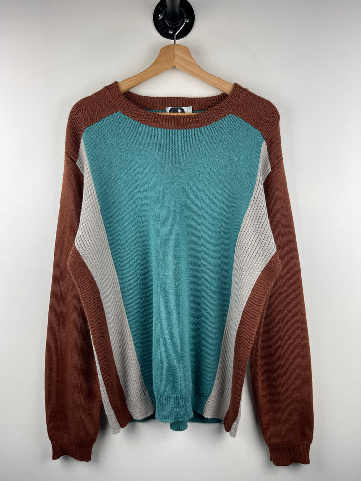 Vintage Levis Silver Tab Brown & Blue Knit Sweater