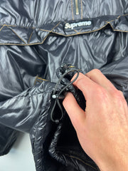 Supreme FW17 Contrast Stitch Pullover Insulated Black Jacket