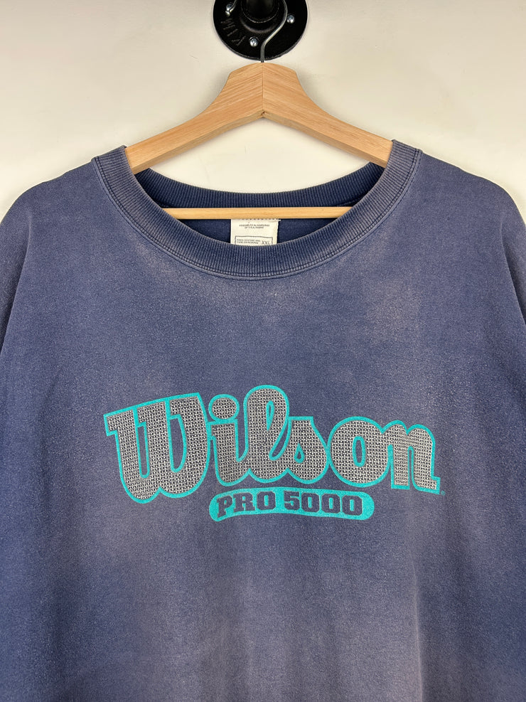 Vintage 90s Wilson Pro 5000 Faded Navy Tee
