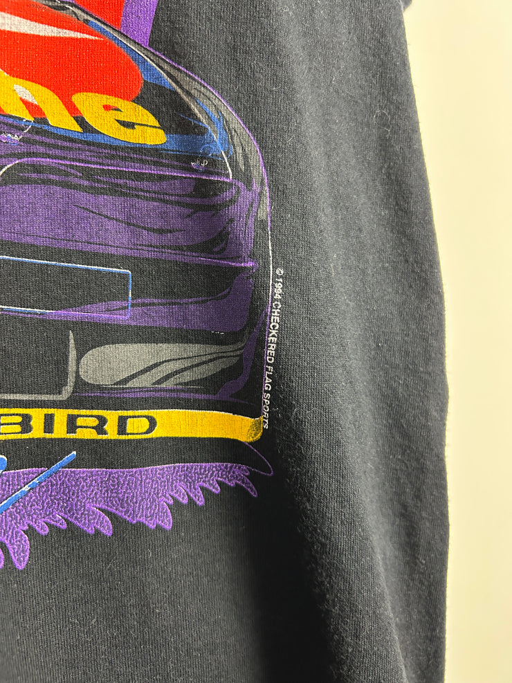 Vintage 90s Nascar Ernie Irvan Havoline Run With The Pack Black Tee