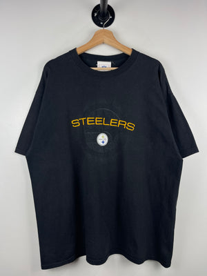 Vintage NFL Pittsburgh Steelers Embroidered Black Tee