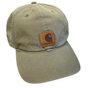 Vintage Carhartt Patch Olive Green Strapback Hat