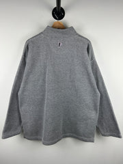 Vintage 90s NFL Pro Player Pittsburgh Steelers Embrodiered Grey Quarter Zip Sweater