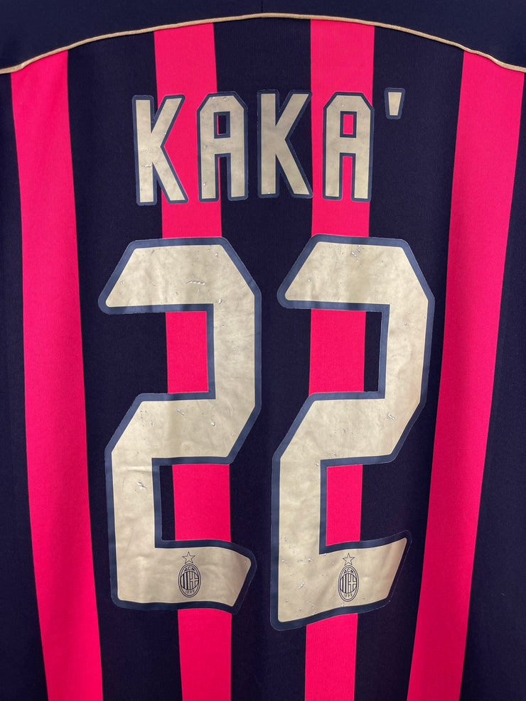Vintage 2006 Adidas AC Milan Kaka Home Long Sleeve Soccer Jersey