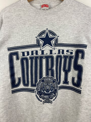 Vintage 90s NFL Nutmeg Dallas Cowboys Grey Crewneck