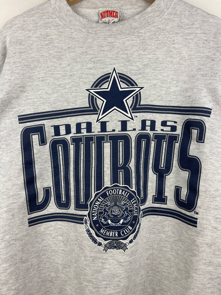 Vintage 90s NFL Nutmeg Dallas Cowboys Grey Crewneck