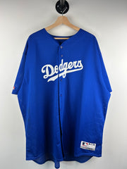 Vintage MLB Majestic Los Angeles Dodgers Blue Mesh Baseball Jersey