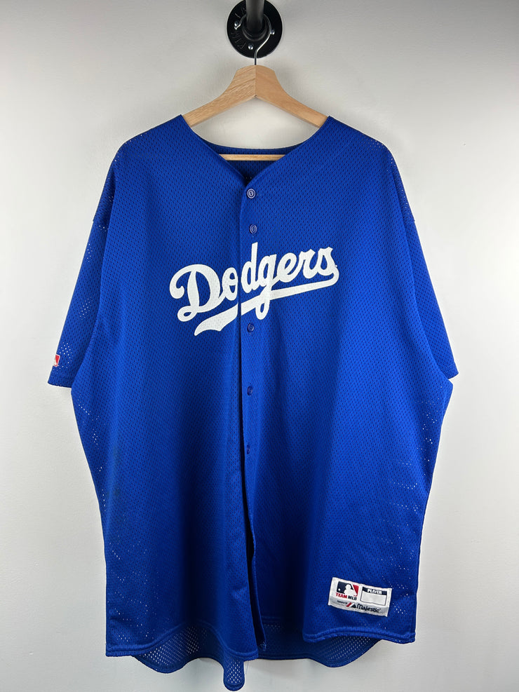 Vintage MLB Majestic Los Angeles Dodgers Blue Mesh Baseball Jersey
