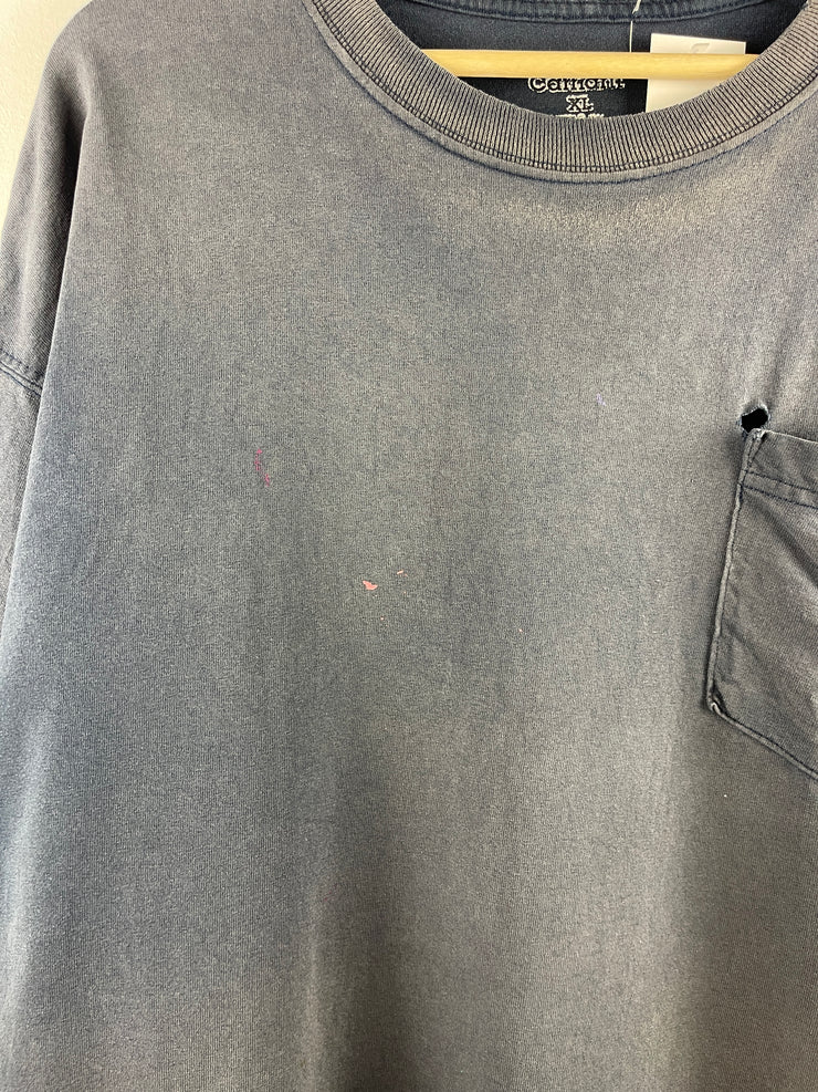 Vintage Carhartt Faded Navy Pocket Tee