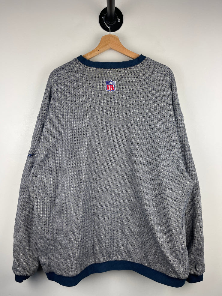 Vintage 90s NFL Reebok Dallas Cowboys Grey & Navy Reversible Pullover Windbreaker