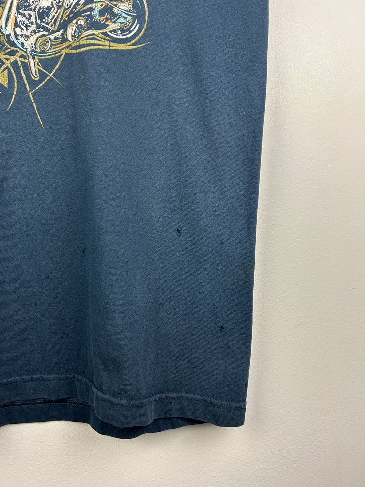 Vintage West Coast Choppers Navy Cut Off Tank Top