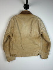 Vintage 90's Carhartt Faded Beige Detroit Cropped Jacket