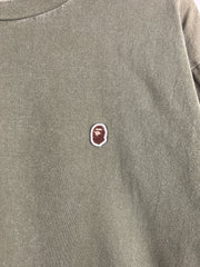 Bape Ape Head Embroidered Olive Tee