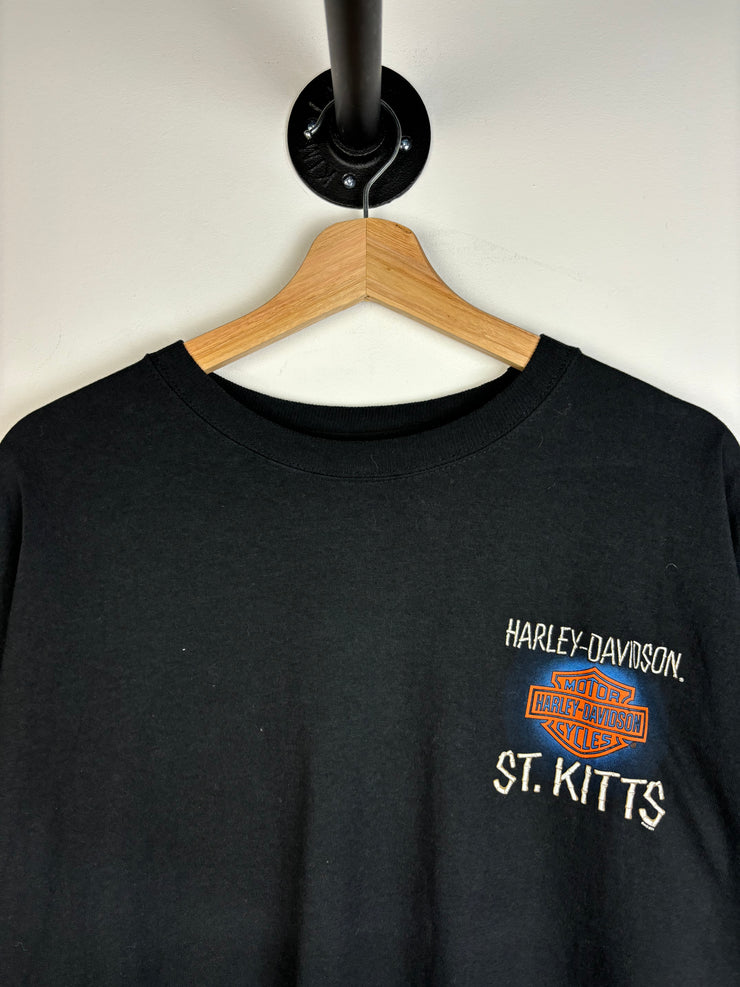 Vintage Harley Davidson St. Kitts Black Tee