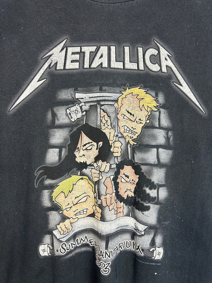 Vintage Y2K Metallica Summer Sanitarium Tour Black Tee