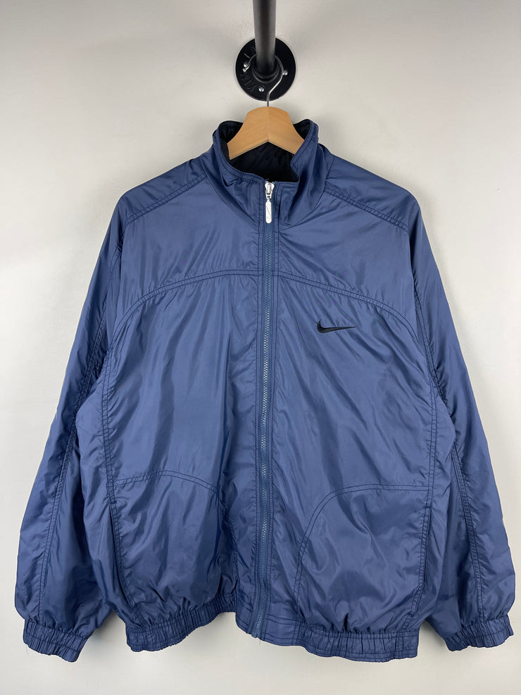 Vintage 90s Nike Swoosh Navy Windbreaker