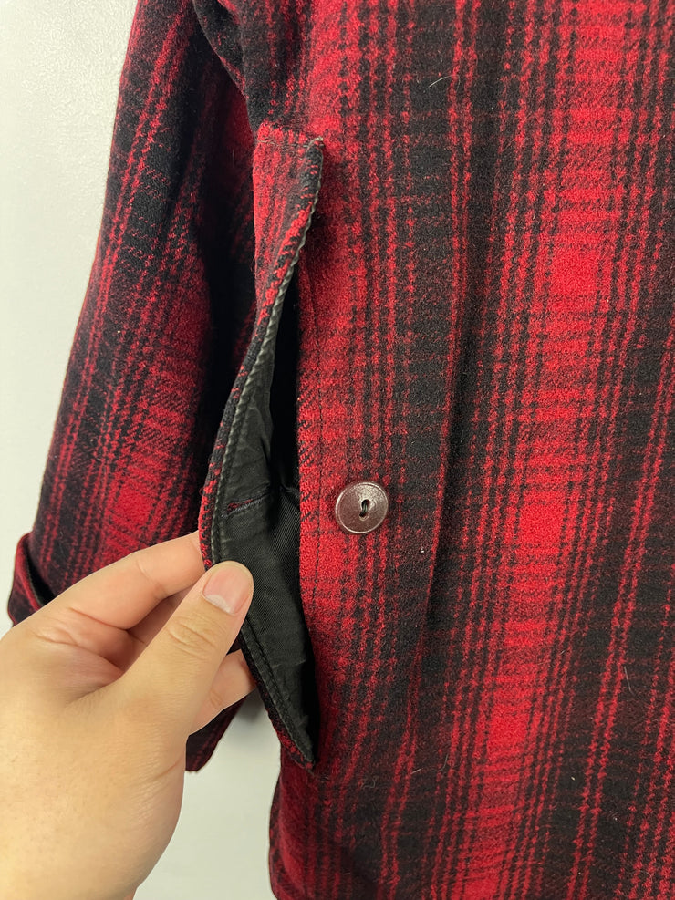 Vintage 50s Woolrich Mackinaw Buffalo Plaid Wool Hunting Jacket