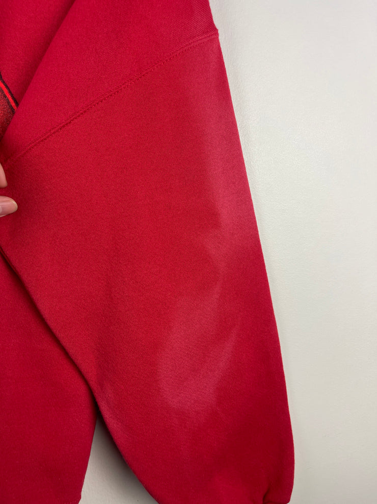 Vintage 90s Dalmatian Dog Fire Fighter Red Crewneck