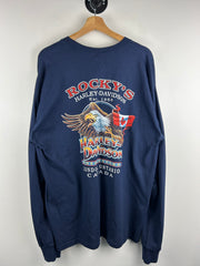Vintage 2005 Harley Davidson Eagle London Navy Long Sleeve