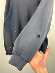 Vintage Nike Middle Swoosh Thrashed Navy Hoodie