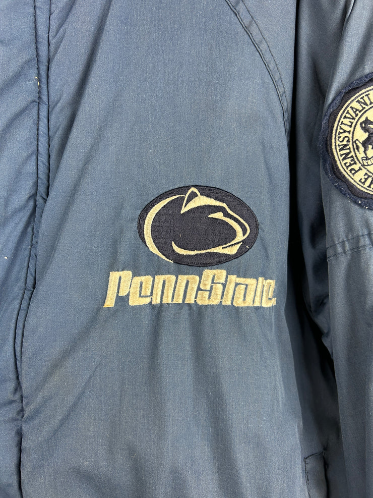 Vintage 90s Pro Player Penn State Nittany Lions Navy Insulated Bomber Jacket