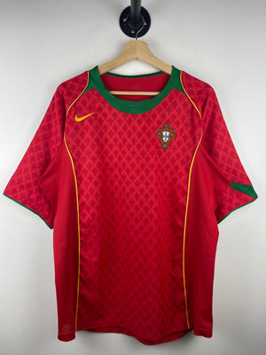 Vintage 2004 Nike Portugal Home Red Soccer Jersey
