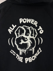 Supreme FW07 Robert Crumb All Power To The People Black Zip Up Hoodie