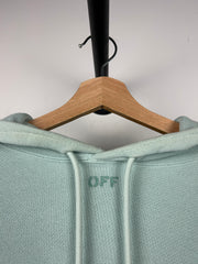 Off White Diagonal Arrows Seafoam Hoodie